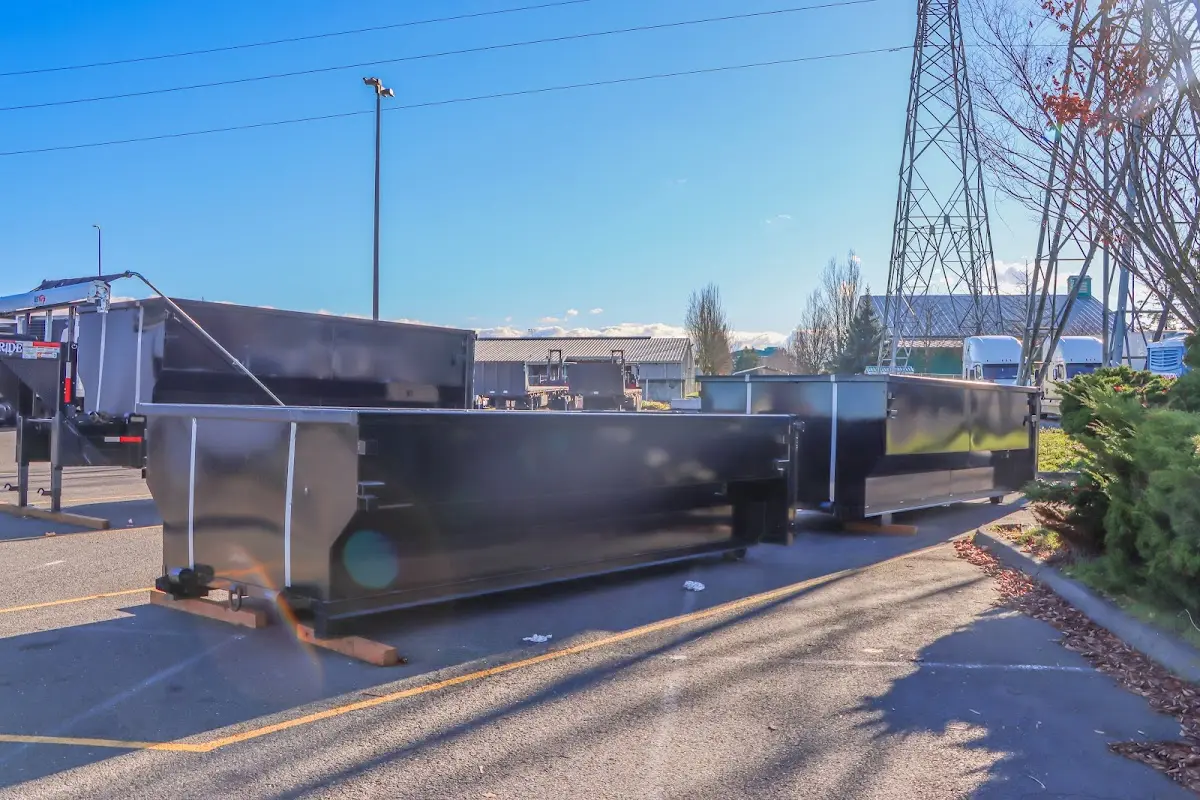 Roll-off dumpster ready for waste disposal at job site for Construction Dumpster Rental in Lompoc
